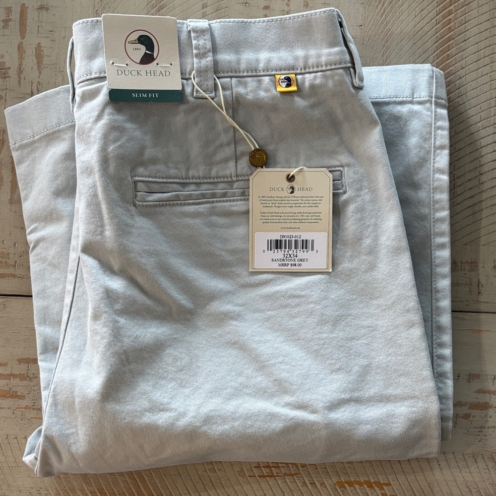 Duck Head Men's Chinos - Sandstone Grey 32x34